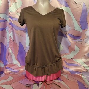 Me Jane Size Small Tee Shirt Brown Soft Glamorous Y2K Kawaii Harajuku Jfashion